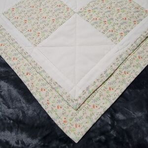 Handmade Wildflower Patterned Baby Quilt